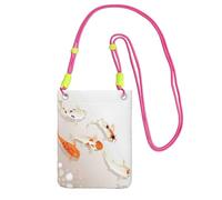 KSANNNS Carpes koï traditionnelles avec pois, sac à bandoulière compact et léger, adapté pour les voyages quotidiens, les trajets et le shopping, Fuchsia, Taille unique