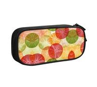 KSANNNS Citrus Slice Sac de rangement à fermeture éclair double couche avec imprimé tranche d'agrumes, Noir , Taille unique, Sac à dos d'école