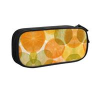 KSANNNS Citrus Slice Sac de rangement à fermeture éclair double couche avec imprimé tranche d'agrumes, Noir , Taille unique, Sac à dos d'école
