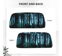 KSANNNS Ghost Hid Behind The Trees Sac de papeterie portable simple imprimé léger et spacieux pour l'école, le bureau, boîte de rangement, Argenté., Taille unique, Trousse de maquillage