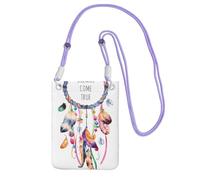 KSANNNS Le sac à bandoulière imprimé attrape-rêves bohème compact et léger est adapté pour les voyages quotidiens, les trajets et le magasinage, violet, Taille unique