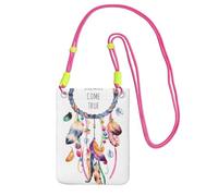 KSANNNS Le sac à bandoulière imprimé attrape-rêves bohème compact et léger est adapté pour les voyages quotidiens, les trajets et le magasinage, Fuchsia, Taille unique
