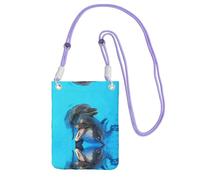 KSANNNS Le sac à bandoulière imprimé avec visage souriant de dauphins compact et léger est adapté pour les voyages quotidiens, les trajets et le shopping, violet, Taille unique
