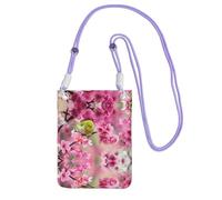 KSANNNS Le sac à bandoulière imprimé Bird in Peach Tree Compact et léger est adapté pour les voyages quotidiens, les trajets et le shopping, violet, Taille unique