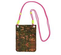 KSANNNS Le sac à bandoulière imprimé champignon sauvage compact et léger est adapté pour les voyages quotidiens, les trajets et le magasinage, Fuchsia, Taille unique