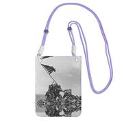 KSANNNS Le sac à bandoulière imprimé compact et léger des États-Unis est adapté pour les voyages quotidiens, les trajets et le magasinage, violet, Taille unique