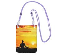 KSANNNS Le sac à bandoulière imprimé compact et léger pour yoga et méditation est adapté pour les voyages quotidiens, les trajets et le magasinage, violet, Taille unique