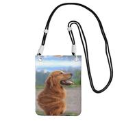 KSANNNS Le sac à bandoulière imprimé Golden Retriever Dog compact et léger est adapté pour les voyages quotidiens, les trajets et le shopping, Noir , Taille unique