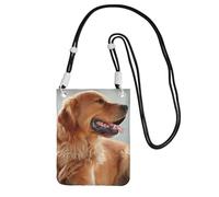 KSANNNS Le sac à bandoulière imprimé Golden Retriever Dog compact et léger est adapté pour les voyages quotidiens, les trajets et le shopping, Noir , Taille unique