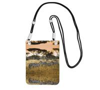 KSANNNS Le sac à bandoulière imprimé zèbre de l'Afrique Grassland est adapté pour les voyages quotidiens, les trajets et le shopping, Noir , Taille unique