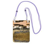 KSANNNS Le sac à bandoulière imprimé zèbre de l'Afrique Grassland est adapté pour les voyages quotidiens, les trajets et le shopping, violet, Taille unique