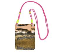 KSANNNS Le sac à bandoulière imprimé zèbre de l'Afrique Grassland est adapté pour les voyages quotidiens, les trajets et le shopping, Fuchsia, Taille unique