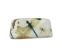 KSANNNS Libellule Volante Imprimé Simple Portable Papeterie Sac de Papeterie Léger et Spacieux Boîte de Rangement pour École Bureau, doré, Taille unique, Trousse de maquillage