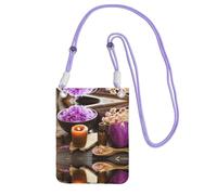 KSANNNS Sac à bandoulière compact et léger avec motif fleur de lavande et sel de spa, adapté pour les voyages quotidiens, les trajets et le shopping, violet, Taille unique