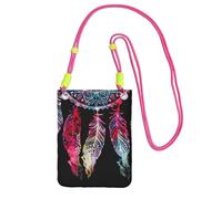 KSANNNS Sac à bandoulière imprimé attrape-rêves coloré compact et léger adapté pour les voyages quotidiens, les trajets et le magasinage, Fuchsia, Taille unique