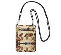 KSANNNS Sac à bandoulière imprimé carte du monde composé d'épices, compact et léger, adapté pour les voyages quotidiens, les trajets et le shopping, Noir , Taille unique