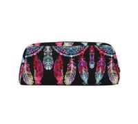 KSANNNS Sac de papeterie portable simple et coloré imprimé attrape-rêves, léger et spacieux, boîte de rangement pour fournitures scolaires, bureau, Argenté., Taille unique, Trousse de maquillage