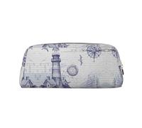 KSANNNS Sac de papeterie portable simple et léger avec boussole nautique imprimé pour l'école et le bureau, doré, Taille unique, Trousse de maquillage