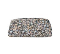 KSANNNS Sac de papeterie portable simple et léger avec motif galets imprimés, boîte de rangement pour l'école et le bureau, Argenté., Taille unique, Trousse de maquillage