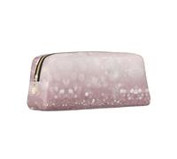 KSANNNS Sac de papeterie portable simple imprimé à paillettes roses, léger et spacieux, boîte de rangement pour fournitures scolaires, bureau, doré, Taille unique, Trousse de maquillage