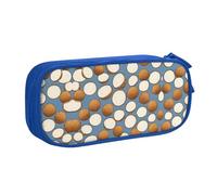 KSANNNS Sac de rangement à fermeture éclair double couche avec imprimé noix de coco, bleu, Taille unique, Sac à dos d'école