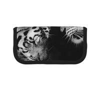 KSANNNS Trousse à crayons en toile imprimée sur le thème de l'amour, motif couple de tigres Colesed, trousse d'apprentissage durable et cosmétique
