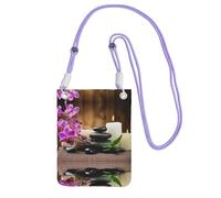 KSANNNS Zen Stone Sac à bandoulière compact et léger imprimé adapté pour les voyages quotidiens, les trajets et le shopping, violet, Taille unique