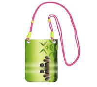 KSANNNS Zen Stone Spa Sac à bandoulière compact et léger imprimé adapté pour les voyages quotidiens, les trajets et le shopping, Fuchsia, Taille unique