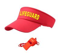 KSBBHDS 1 chapeau de sauvetage rouge, 1 sifflet rouge, accessoire de sauvetage, sifflet de sauvetage, cadeau de sauvetage, accessoire de pompier pour adultes, chapeau de pompier