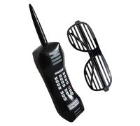 KSBBHDS 1 Morceau De Ballon De Téléphone Mobile Rétro Et 1 Morceau De Lunettes De Fête, Ballons Drôles Créatifs, Jouets De Fête, Accessoires Photo.