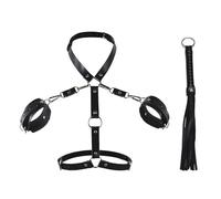 KSBBHDS 1 Morceau De Ceinture D'Entraînement Et 1 Morceau De Petit Fouet En Cuir, Fournitures De Couples, Accessoires Punk, Jouets Pour Adultes.
