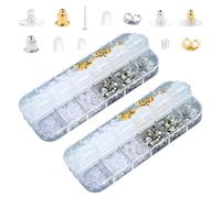 KSBBHDS 2 Boîtes De Boucles d'oreilles, Accessoires De Boucles d'oreilles Pratiques, Outils De Fixation De Broches d'oreille, Adapté Au Port Quotidien De Boucles d'oreilles.