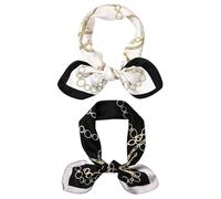 KSBBHDS 2 Écharpes Carrées Élées, Accessoires De Vêtements, Écharpe En Soie Simple Et Polyvalente, Écharpe Carrée Douce Et Confortable.