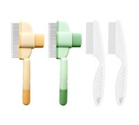 KSBBHDS 2 Morceaux De Peigne D'Épilation pour Animaux De Compagnie Et 2 Morceaux De Peigne D'Élimination Aux Puces, Fournitures De Toilettage pour Animaux De Compagnie.