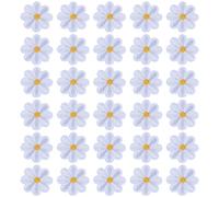 KSBBHDS 30 Morceaux De Patch en Tissu Brodé De Marguerites, Patch en Tissu Simple Et Polyvalent, Patch De Réparation De Vêtements, Qui Peut Décorer des Chapeaux, des Chaussures Et des Vêtements.