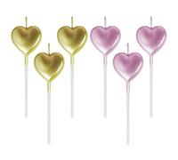 KSBBHDS 6 Morceaux De Bougies d'amour, Bougies d'anniversaire Mignonnes, Décorations De Gâteaux, Décorations De Gâteaux, Fournitures De Fête d'anniversaire.