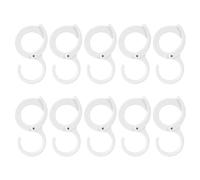KSBBHDS Lot de 10 crochets réglables, en plastique, anti-chute, pour tringle à vêtements, multifonctions, blancs