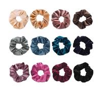 KSBBHDS Lot de 12 chouchous à cheveux en velours français extra larges pour femme, multicolore, convient pour les mascarades, les fêtes, les anniversaires, les vêtements quotidiens