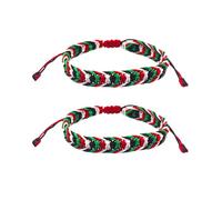 KSBBHDS Lot de 2 bracelets tressés de style palestinien, bracelets réglables, bracelets palestiniens, bracelets tressés colorés, bracelets enroulés pour hommes et femmes