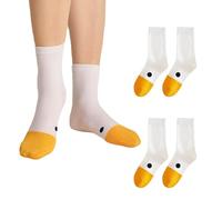 KSBBHDS Lot de 2 paires de chaussettes amusantes en forme d'oie - Chaussettes à fleurs d'animaux - Chaussettes chaudes en coton - Chaussettes d'oie au milieu du mollet - Cadeaux uniques et créatifs,