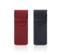 KSBBHDS Lot de 2 trousses à crayons en cuir synthétique - Étui à crayons à rabat - Étui de protection pour stylo - Étui de rangement pour stylo, multicolore, rétro