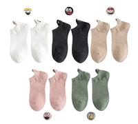 KSBBHDS Lot de 5 Paires de Chaussettes de Sport Personnalisées et Amusantes pour Femme (Noir, Blanc, Rose, Kaki, Vert)