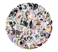 KSBBHDS Lot de 50 autocollants 3D pour vélo - Motif sorcière de dessins animés, gothiques - pour ordinateur portable et album de scrapbooking