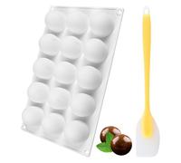 KSBBHDS Moule De Silicone À Balle 1 Pièce Et Spatule en Silicone 1 Pièce, Ustensiles De Cuisson, Fournitures De Cuisine Et Faire des Gâteaux, des Chocolats Et du Hockey sur Glace.