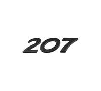 KSCZCB Auto Emblème pour Peugeot 207 CC, Logo de Autocollants de Lettrage Auto Décalcomanies D'insigne pour Remplacer l'emblème Décoration Accessoires,207-Black