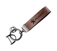 KSCZCB Auto Porte-Clés pour Peugeot 208, Porte Clef avec Anneau en Anti-Perte Porte-clés en métal pour Homme et Femme Auto Clés Accessoire,Curry