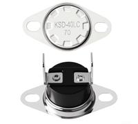 KSD-40LC 70 Lot de 2 interrupteurs thermostatiques à fusible thermique pour four à micro-ondes GE Protection contre la surchauffe et régulation de la température