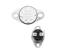 KSD201 Thermostat de rechange universel pour micro-ondes GE 180 °C avec interrupteur thermique normalement fermé pour chauffe-eau, four, cafetière, etc
