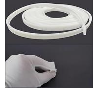 KSDLMPA Couvercle LED en silicone de 5 m, diffuseur en silicone profilé en aluminium pour bandes lumineuses, plafonnier, couvercle de placard remplaçable (16 mm)