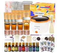 Ksedcon Kit de Fabrication de Bougies avec Chaudron Électrique à Cire, Kit DIY pour Faire des Bougies pour Adultes